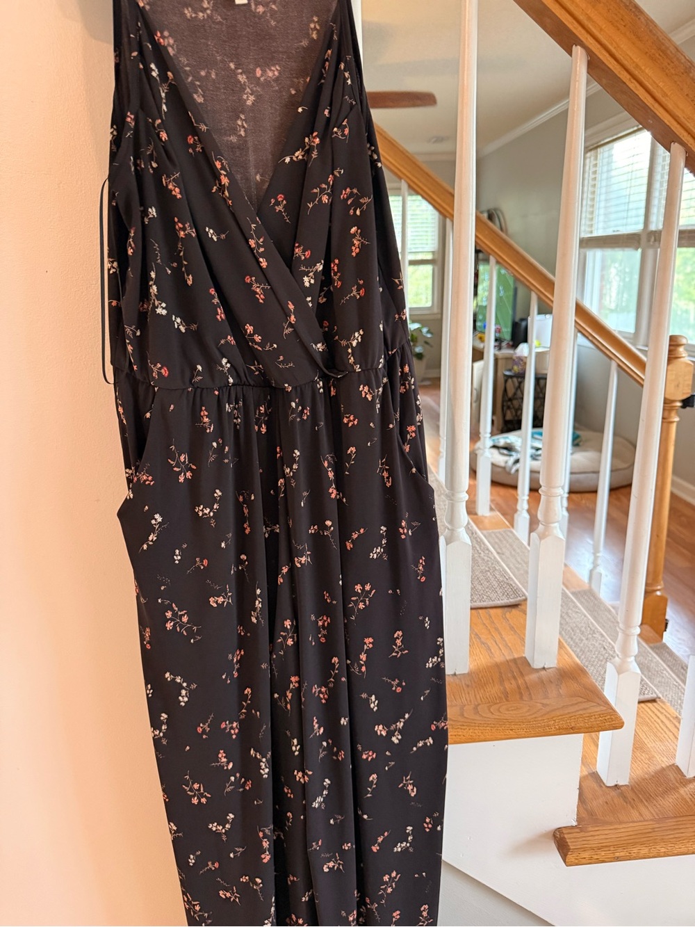 Black Floral Romper Women